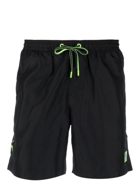 logo-patch elasticated swim shorts