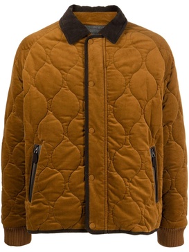 corduroy-detail quilted padded jacket