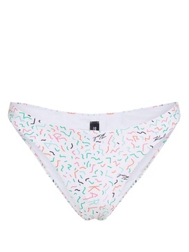 geometric-print high-leg bikini bottoms