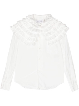 ruffled long-sleeve shirt