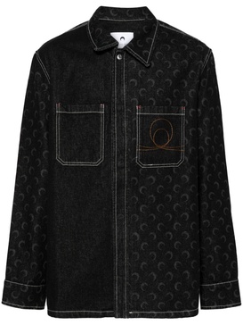 Moon-laser denim overshirt