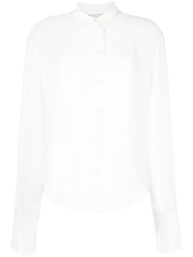 raw-edge long-sleeve shirt