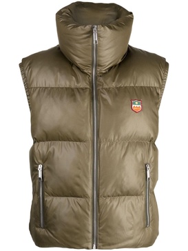 funnel-neck padded gilet