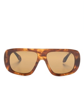 logo-engraved oversize-frame sunglasses