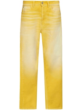 overdyed straight-leg jeans