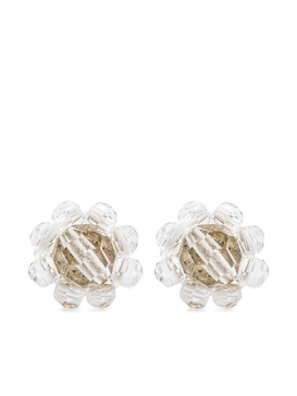 Daisy beaded stud earrings