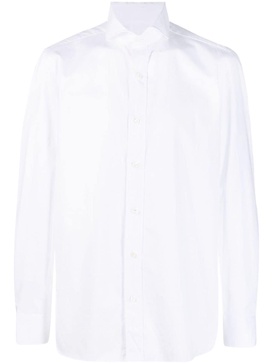 spread collar cotton shirt