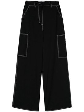 high-waist wide-leg trousers 