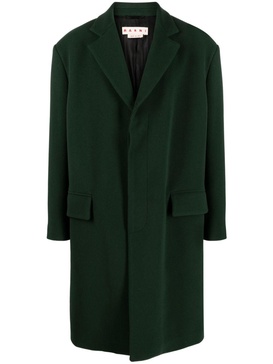 notched-lapels single-breast peacoat