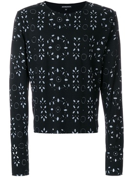 broderie anglaise print sweatshirt