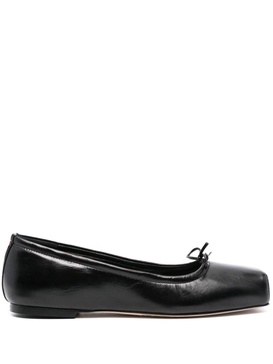 GABRIELLA NAPPA LEATHER BLACK BALLERINA