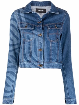 laser-print denim jacket