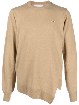 X Lacoste asymmetric wool sweatshirt