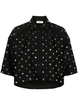 stud-detailing cropped shirt