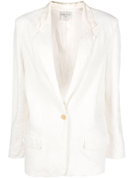 single-breasted linen blazer 