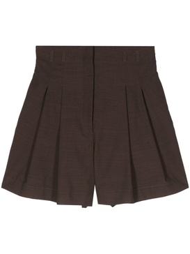 pleated tailored shorts