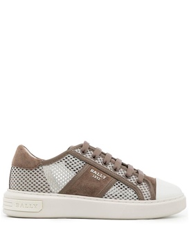 mesh-panelled lace-up sneakers