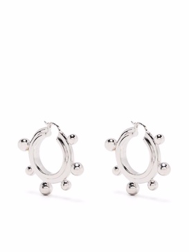 medium sphere hoop earrings