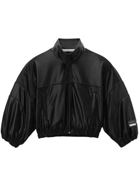 logo-appliqué bomber jacket