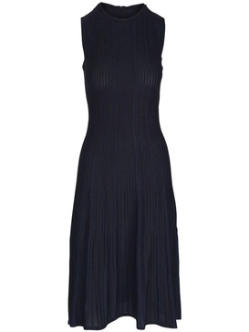 pleated silk-blend midi dress