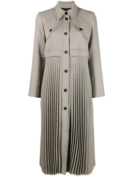 houndstooth pleated coat