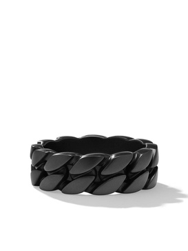 Curb Chain titanium band ring