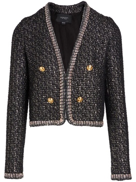 sequin-embellished tweed jacket