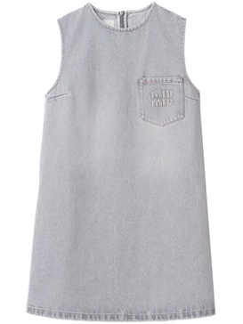 Logo-Applied Denim Minidress