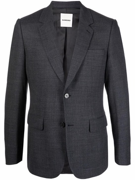 single-breasted wool suit jacket 