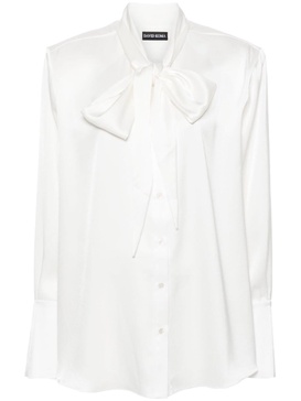 bow-detail satin shirt 