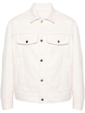 panelled twill shirt jacket