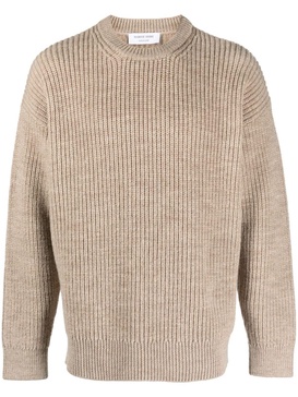 ribbed-knit wool jumper