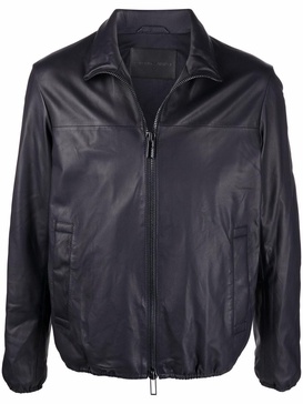 drawstring hem biker jacket