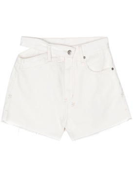 cut-out-detail denim shorts