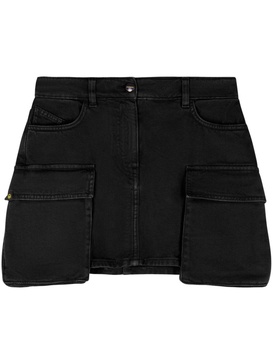 denim cargo mini skirt