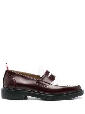 panelled leather loafers 