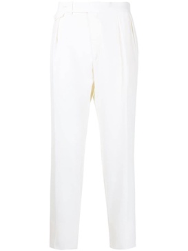 double-pleat high-waisted trousers