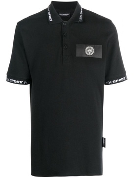 logo-patch short-sleeved polo shirt