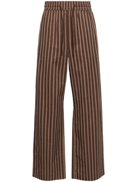 rhinestoned high-waist palazzo trousers