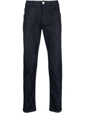 slim-cut mid-rise jeans