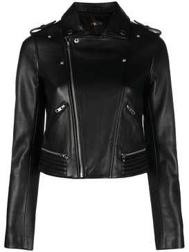 leather biker jacket