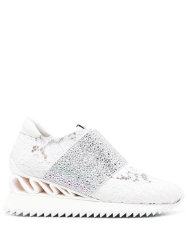 Jackie crystal-embellished sneakers