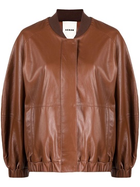 Bloom lambskin bomber jacket