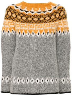 patterned-jacquard sweater