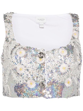 sequined crop top