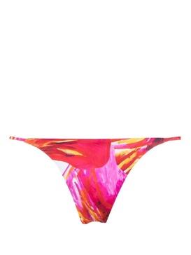 abstract-pattern low-rise bikini bottoms