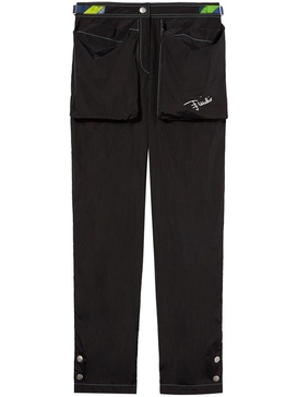 logo-print high-waisted trousers