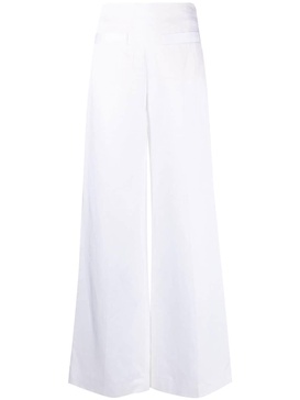 high-waisted wide-leg trousers