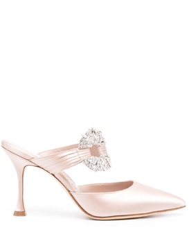 Maidugura 90mm crystal-embellished mules