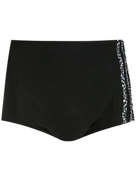 side stripe-detail swim shorts